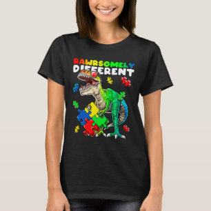 Camiseta Sensibilización sobre autismo de dinosaurio increí
