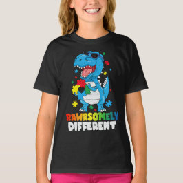 Camiseta Sensibilización sobre autismo de dinosaurios incre