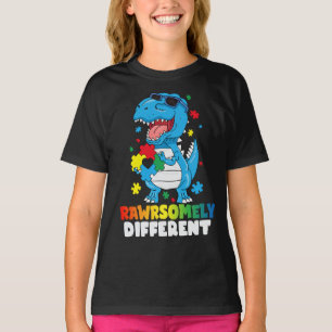 Camiseta Sensibilización sobre autismo de dinosaurios incre