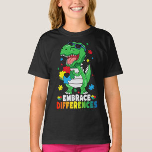 Camiseta Sensibilización sobre autismo de dinosaurios incre