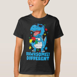 Camiseta Sensibilización sobre autismo de dinosaurios incre