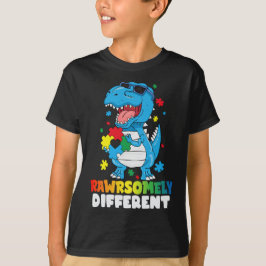 Camiseta Sensibilización sobre autismo de dinosaurios incre