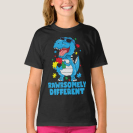 Camiseta Sensibilización sobre autismo de dinosaurios incre