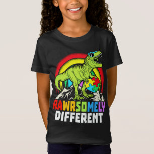 Camiseta Sensibilización sobre autismo de dinosaurios incre