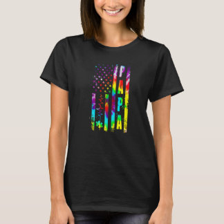 Camiseta Sensibilización sobre autismo en la bandera estado