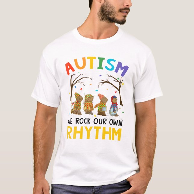 Camiseta Sensibilización sobre autismo suave rodamos nuestr (Anverso)