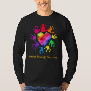 Camiseta Sensibilización sobre diversidad cultural manos bu