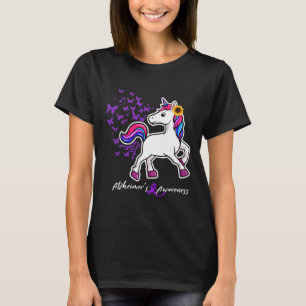 Camiseta Sensibilización sobre el Alzheimer púrpura de Unic