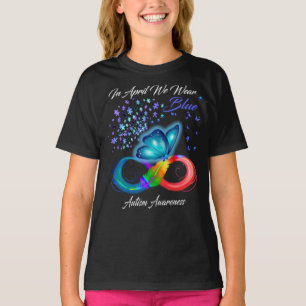 Camiseta Sensibilización sobre el autismo de las mariposas