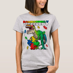 Camiseta Sensibilización sobre el autismo de los dinosaurio