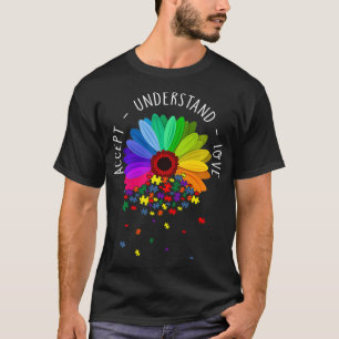 Camiseta Sensibilización sobre el autismo floral Flor de ma