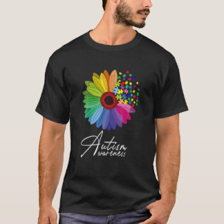 Camiseta Sensibilización sobre el autismo floral Flor de ma