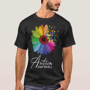 Camiseta Sensibilización sobre el autismo floral Flor de ma