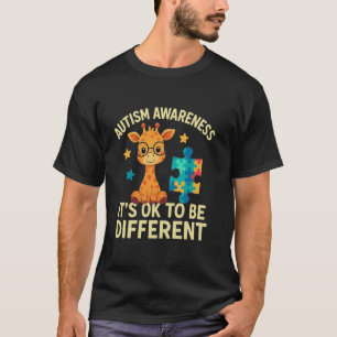Camiseta Sensibilización sobre el autismo Giraffe Itu2019s 