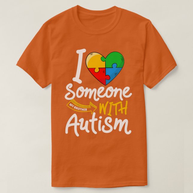 Camiseta Sensibilización sobre el autismo Hermano Divertido (Diseño del anverso)