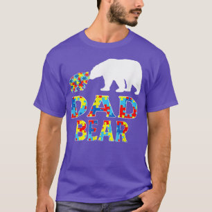 Camiseta Sensibilización sobre el autismo Papá apoya al aut