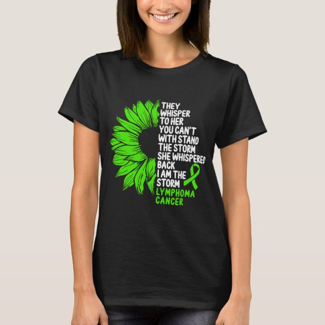 Camiseta Sensibilización sobre el cáncer de linfoma Cinta v (Anverso)