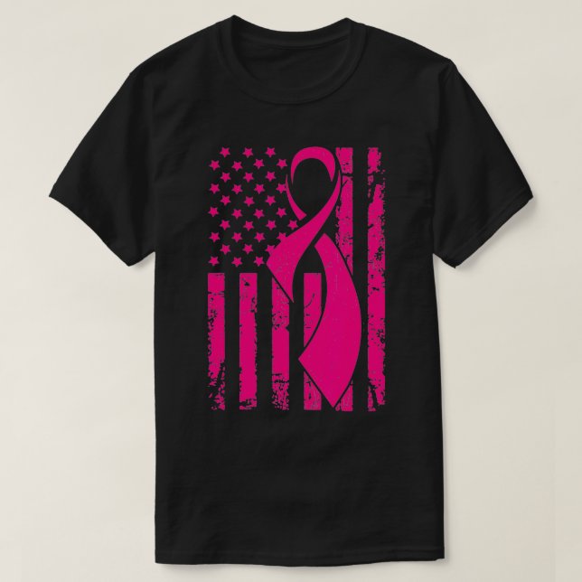 Camiseta Sensibilización sobre el cáncer de mama Bandera es (Diseño del anverso)