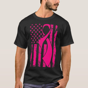 Camiseta Sensibilización sobre el cáncer de mama Bandera es