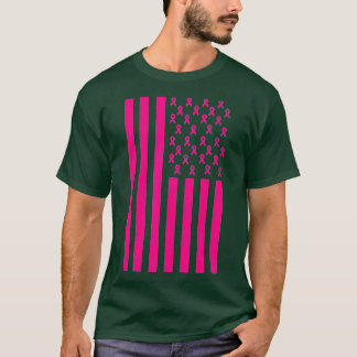 Camiseta Sensibilización sobre el cáncer de mama Bandera es