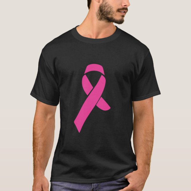 Camiseta Sensibilización sobre el cáncer de mama Cinta rosa (Anverso)
