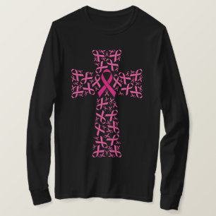 Camiseta Sensibilización sobre el cáncer de mama Cruz de 
