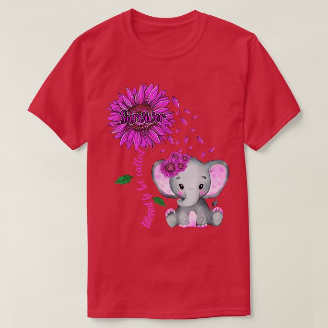 Camiseta Sensibilización sobre el cáncer de mama Elefante R (Diseño del anverso)