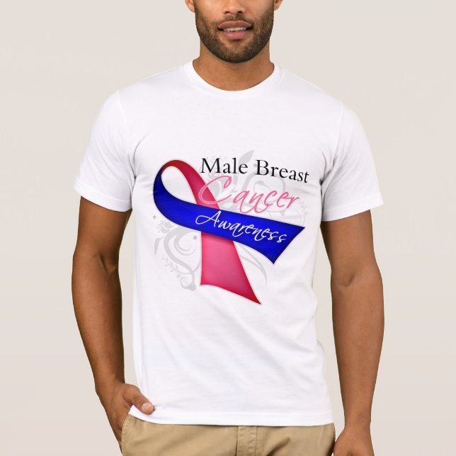 Camiseta Sensibilización sobre el cáncer de mama masculino  (Anverso)