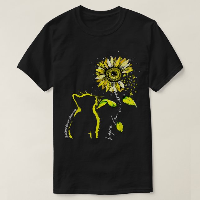 Camiseta Sensibilización sobre el cáncer infantil amarillo  (Diseño del anverso)