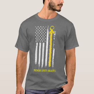 Camiseta Sensibilización sobre el cáncer infantil Bandera d