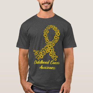 Camiseta Sensibilización sobre el cáncer infantil Cinta ama