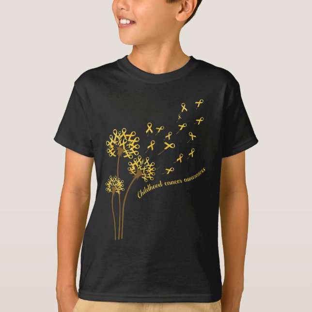Camiseta Sensibilización sobre el cáncer infantil Dandelion (Anverso)