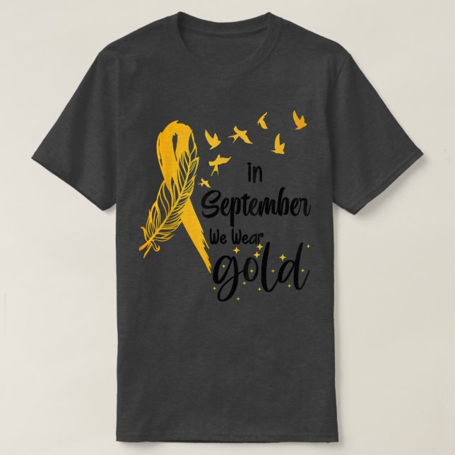 Camiseta Sensibilización Sobre El Cáncer Infantil En Septie (Diseño del anverso)