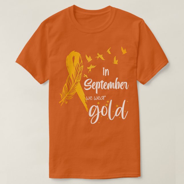 Camiseta Sensibilización Sobre El Cáncer Infantil En Septie (Diseño del anverso)