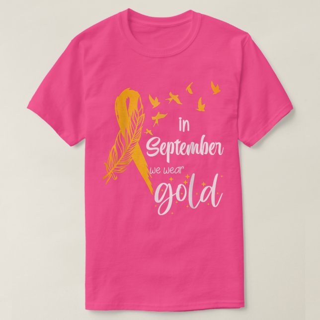 Camiseta Sensibilización Sobre El Cáncer Infantil En Septie (Diseño del anverso)
