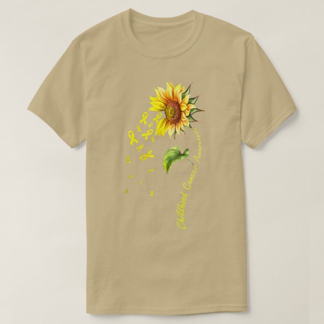 Camiseta Sensibilización sobre el cáncer infantil Girasol92 (Diseño del anverso)