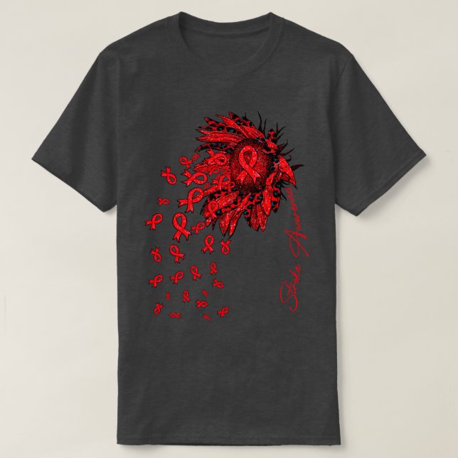 Camiseta Sensibilización sobre el impacto Caen las flores d (Diseño del anverso)