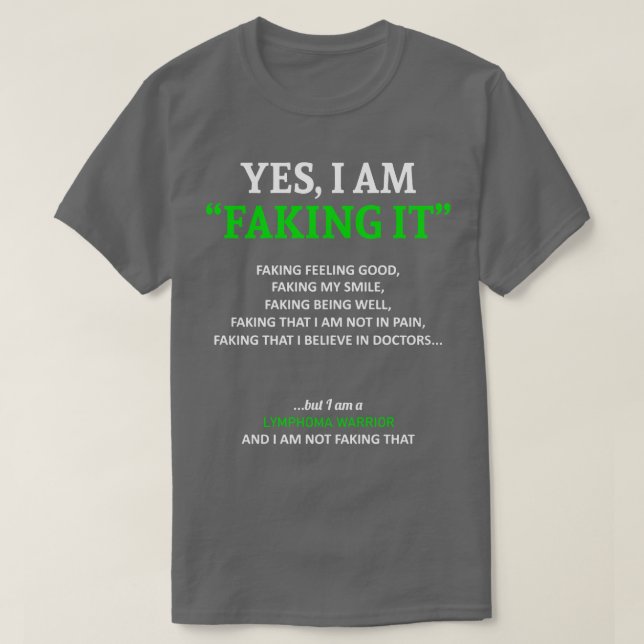 Camiseta Sensibilización Sobre El Linfoma, Lo Estoy Engañan (Diseño del anverso)