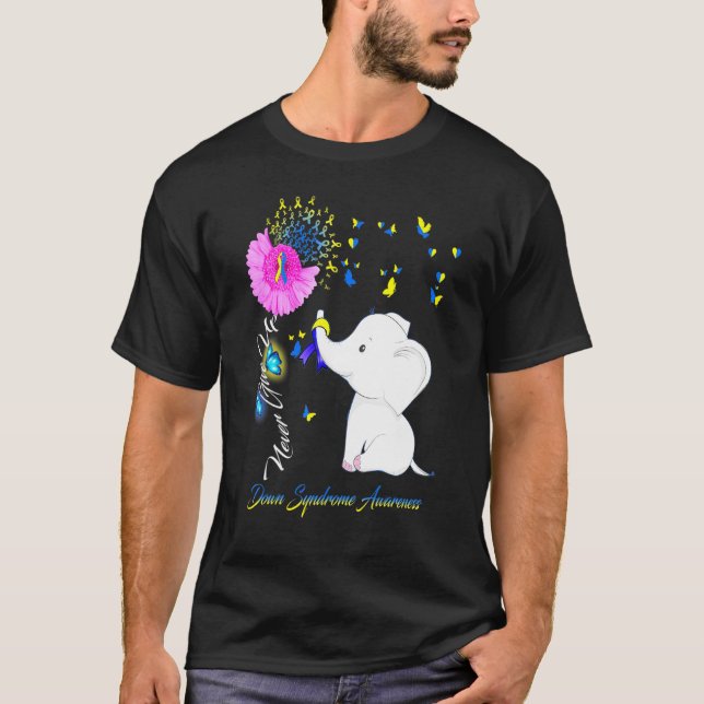 Camiseta Sensibilización sobre el síndrome de Down del elef (Anverso)
