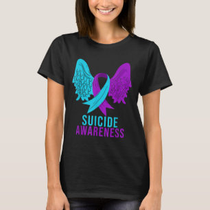 Camiseta Sensibilización sobre el suicidio Cinta de la Salu