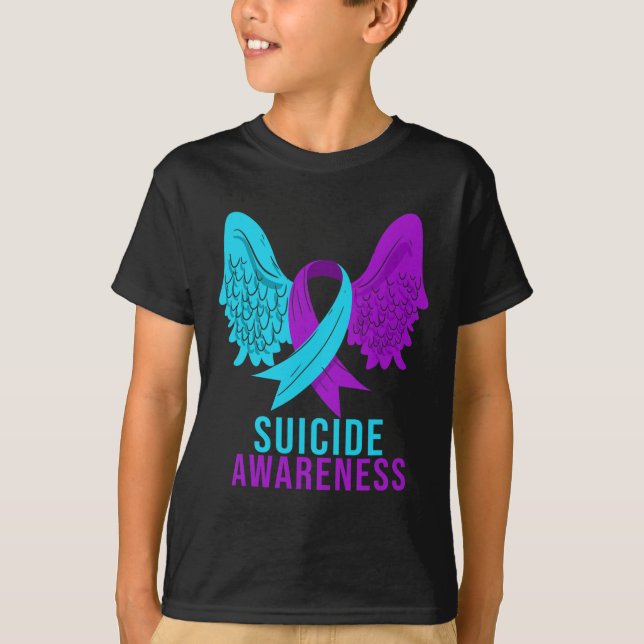 Camiseta Sensibilización sobre el suicidio Cinta de la Salu
