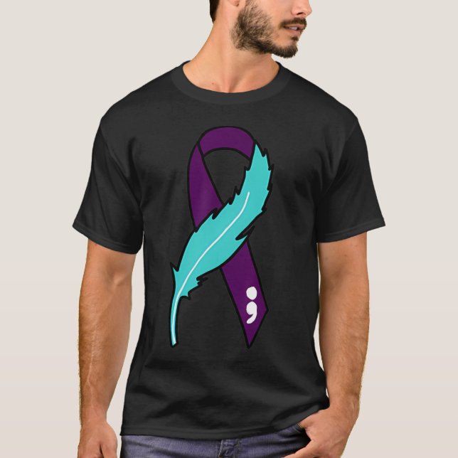Camiseta Sensibilización sobre el suicidio en la cinta de o (Anverso)