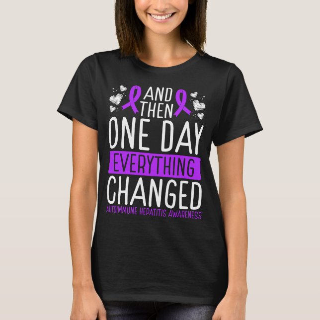 Camiseta Sensibilización sobre la Cinta de la Hepatitis Aut (Anverso)