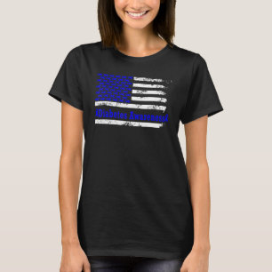Camiseta Sensibilización sobre la diabetes Bandera de Estad