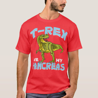 Camiseta Sensibilización sobre la diabetes de TRex Ate My P