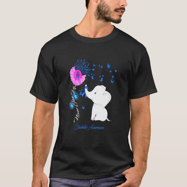 Camiseta Sensibilización sobre la diabetes del elefante - C (Anverso)