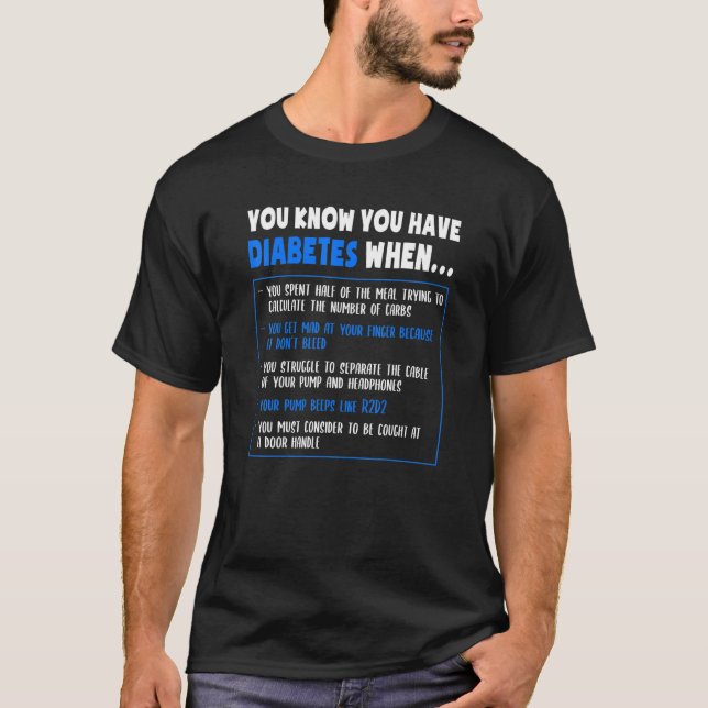 Camiseta Sensibilización sobre la diabetes Diabetes Tipo 1  (Anverso)