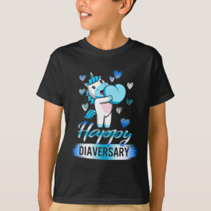 Camiseta Sensibilización sobre la diabetes: unicornio feliz