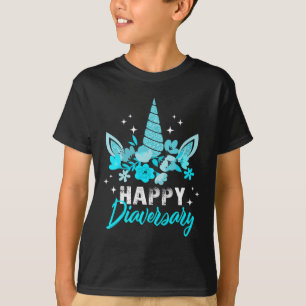 Camiseta Sensibilización sobre la diabetes: unicornio feliz