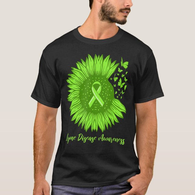Camiseta Sensibilización sobre la enfermedad de Lyme Cinta  (Anverso)